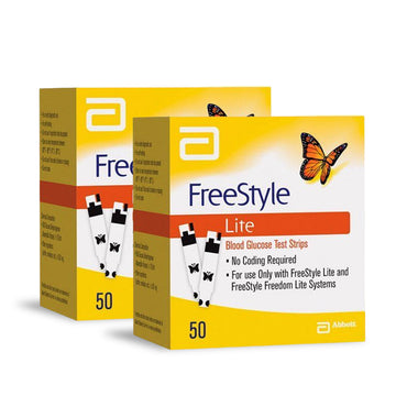 Freestyle Lite Blood Glucose Test Strips (Pack of 50*2 strips)